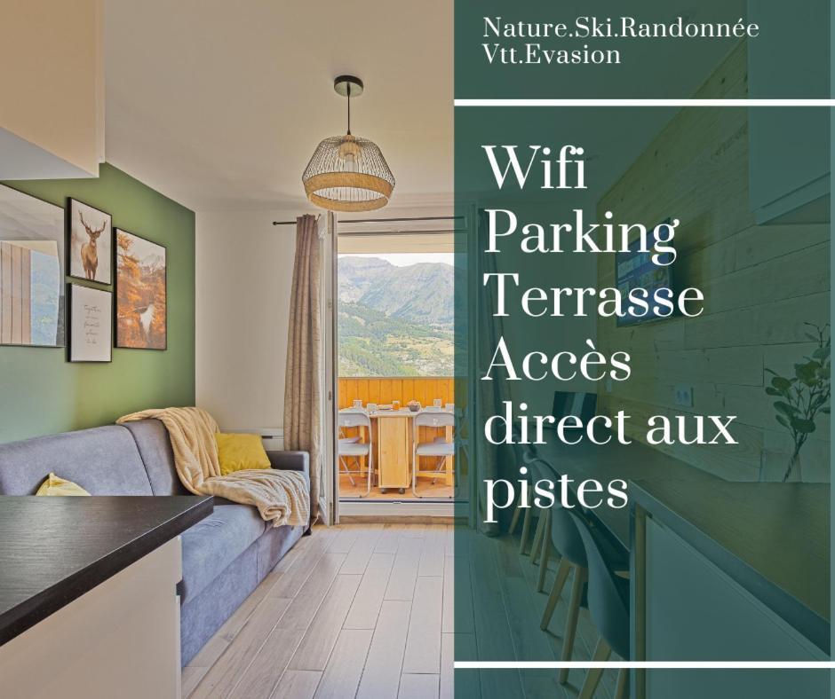 Studio De Charme Avec Vue Sur Le Val D'Allos, Parking Et Wifi Gratuit מראה חיצוני תמונה